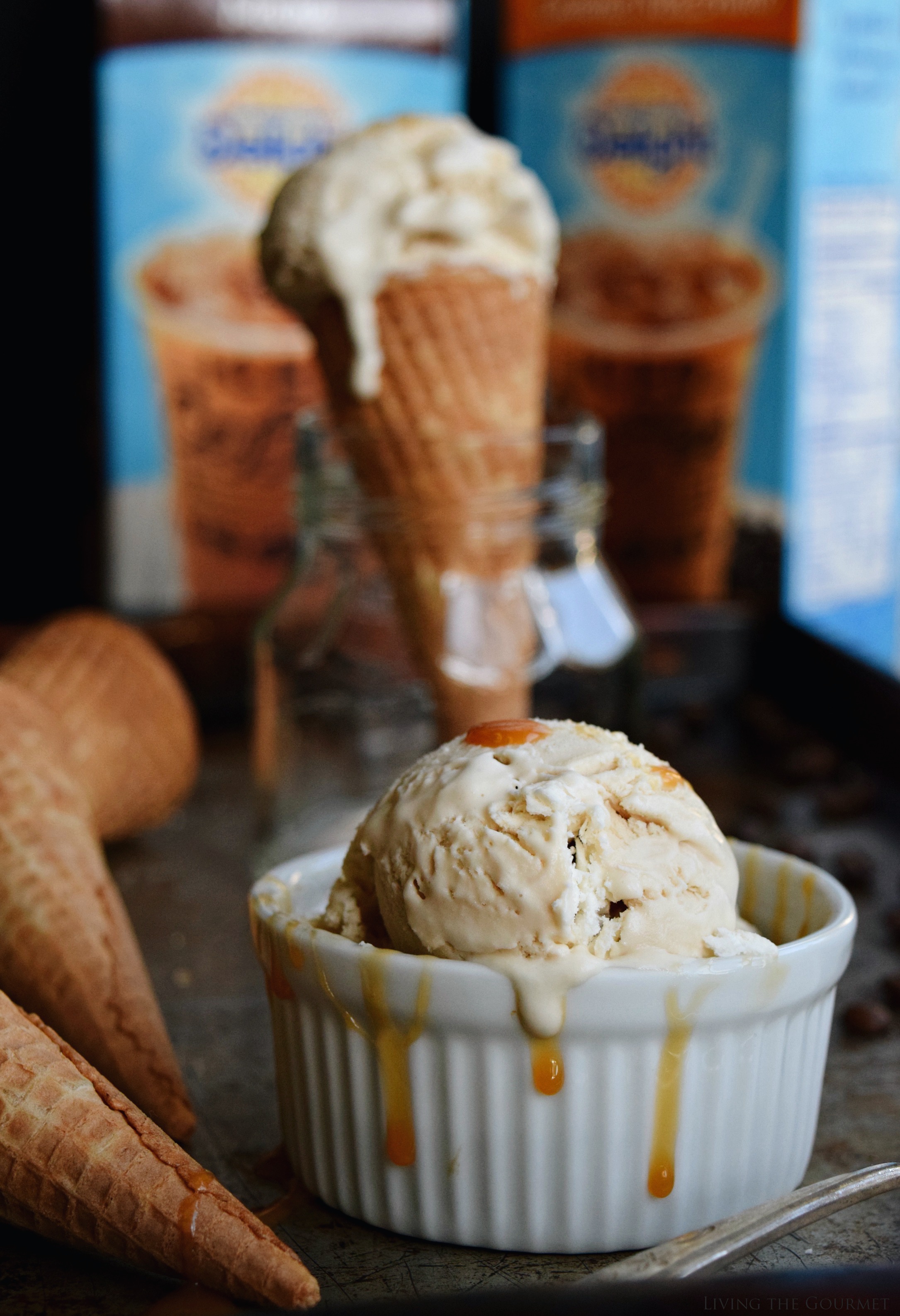 Living the Gourmet: Caramel Macchiato Ice Cream {No Churn} | #FoundMyDelight #ad