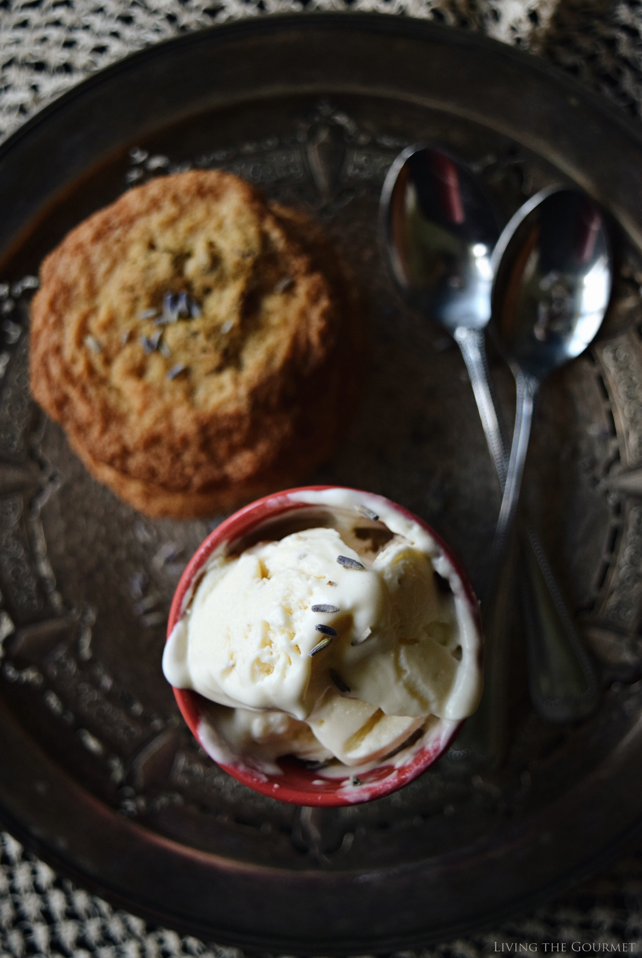 Living the Gourmet: Lavender Irish Cream Ice Cream {No Churn}
