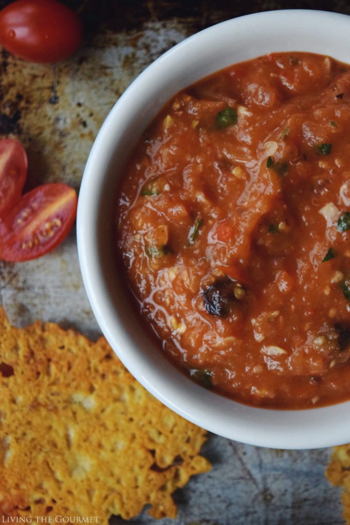 Living the Gourmet: Roasted Tomato & Pepper Gazpacho