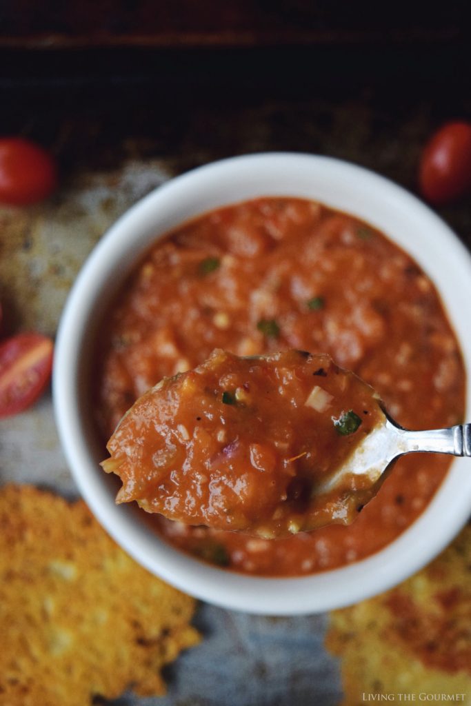 Living the Gourmet: Roasted Tomato & Pepper Gazpacho