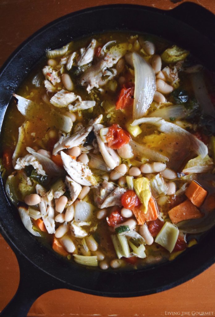 Living the Gourmet: Roasted Veggie and Chicken Soup