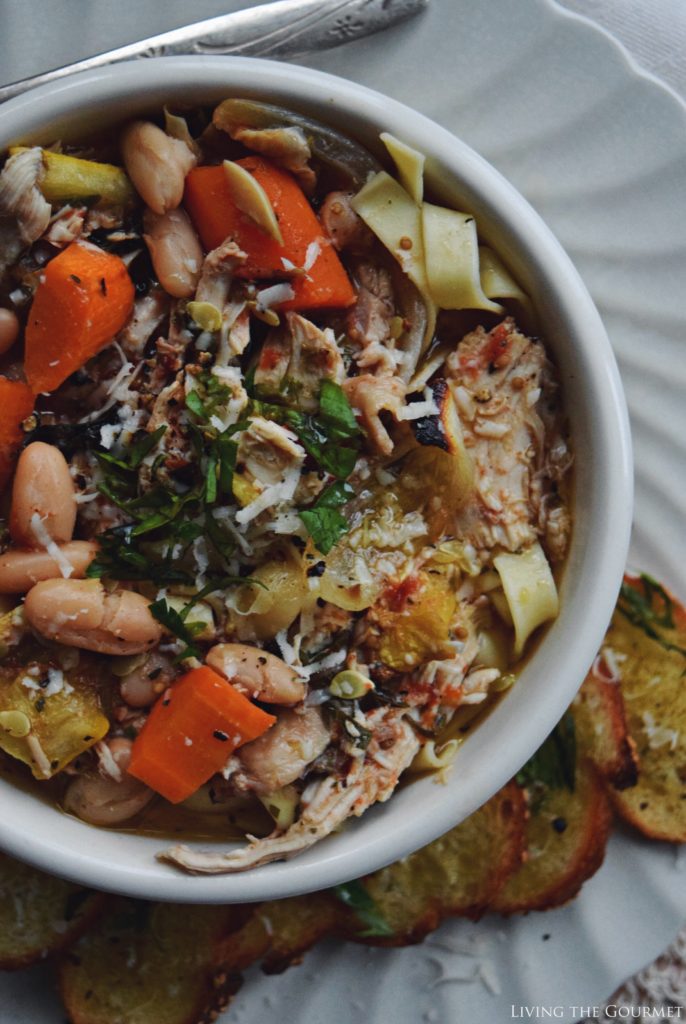 Living the Gourmet: Roasted Veggie and Chicken Soup