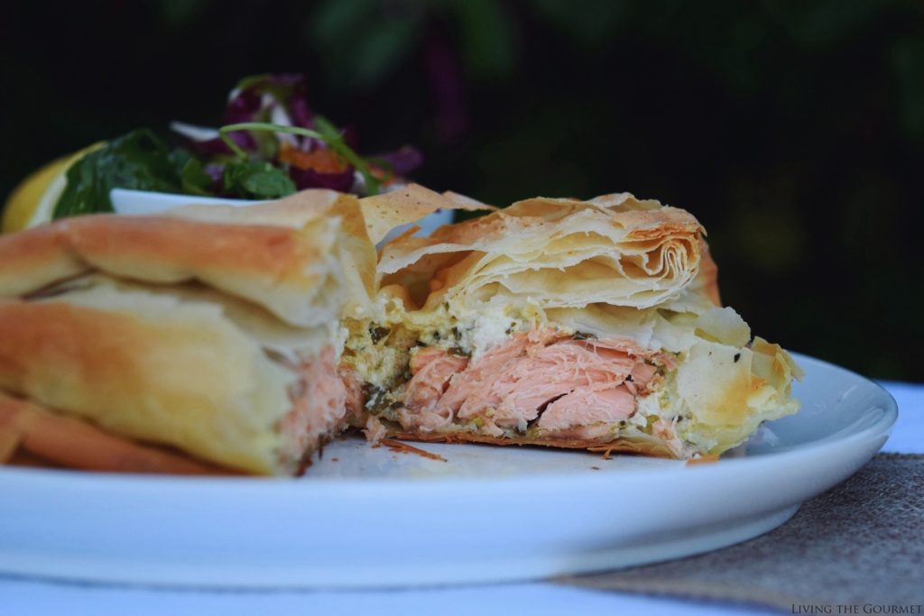 Living the Gourmet: Fresh Salmon Cream Cheese Filo Packages