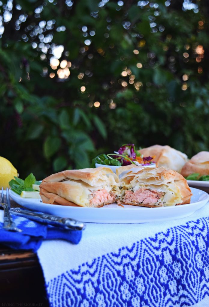 Living the Gourmet: Fresh Salmon Cream Cheese Filo Packages