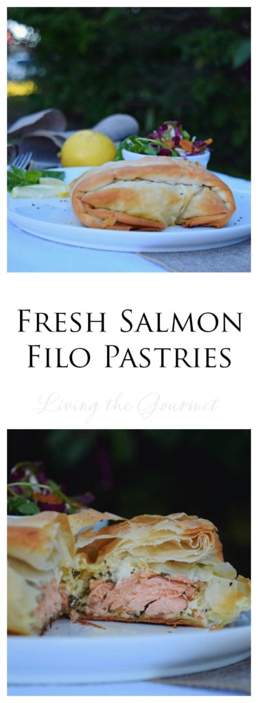 Living the Gourmet: Fresh Salmon Cream Cheese Filo Packages