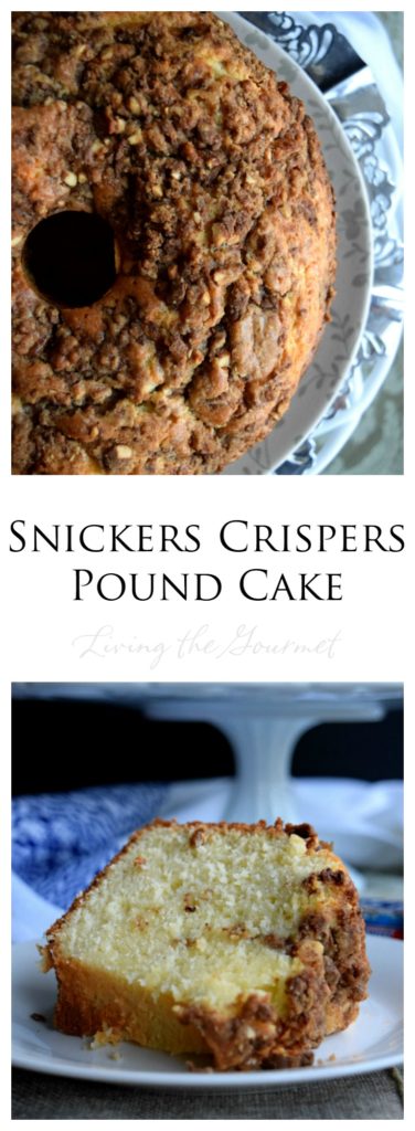 Snickers Crispers Pound Cake - Living The Gourmet