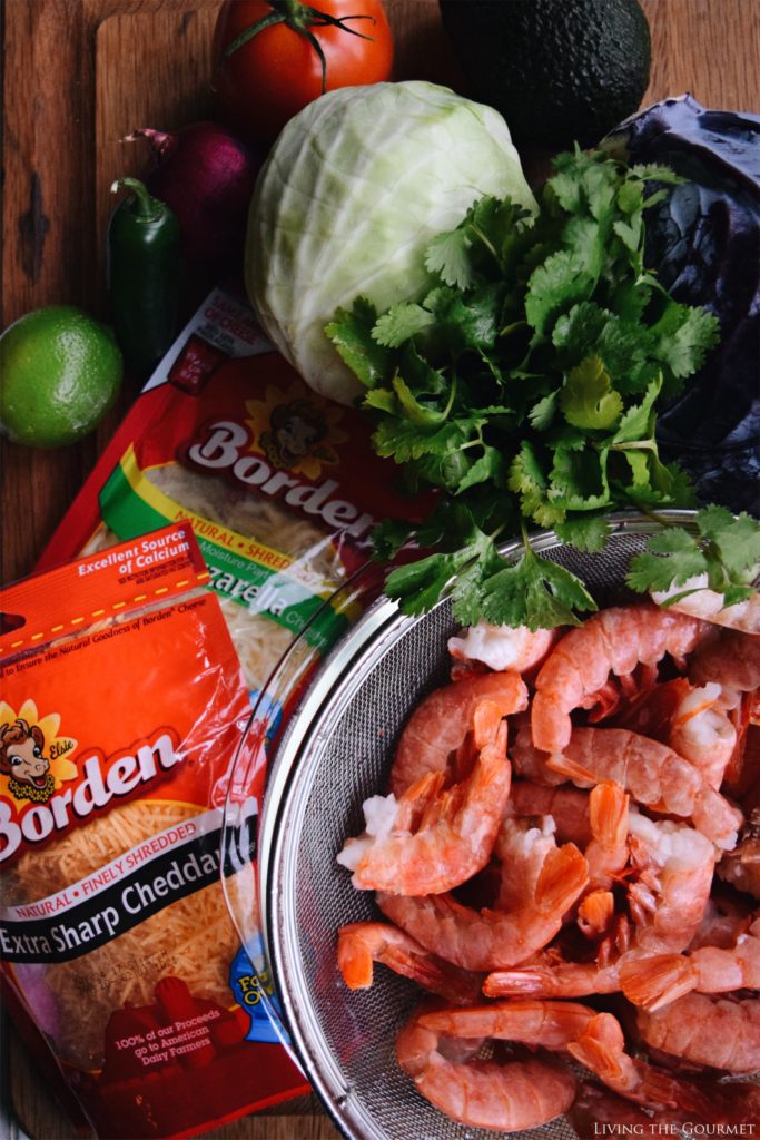 Living the Gourmet: Spicy Shrimp Tacos | #BordenCheeseLove #Ad