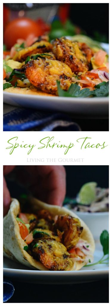 Living the Gourmet: Spicy Shrimp Tacos | #BordenCheeseLove #Ad