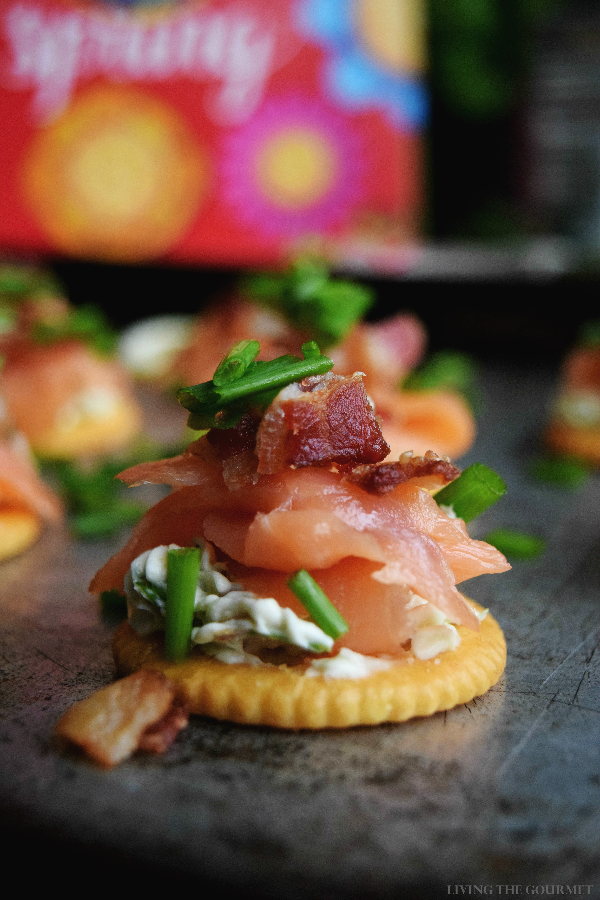 Smoked Salmon & Cream Cheese Crackers