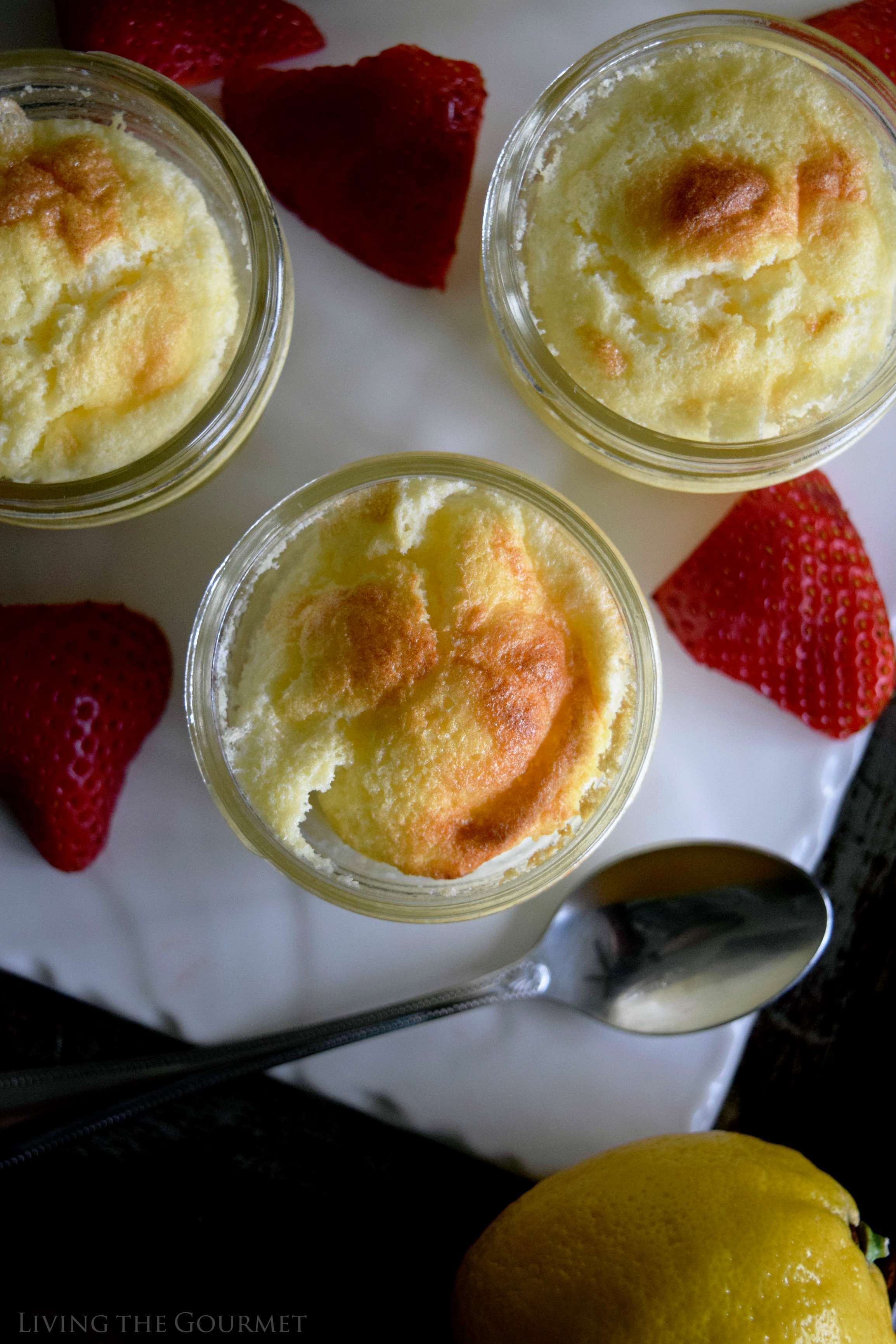 Lemon Pudding Cakes - Living The Gourmet