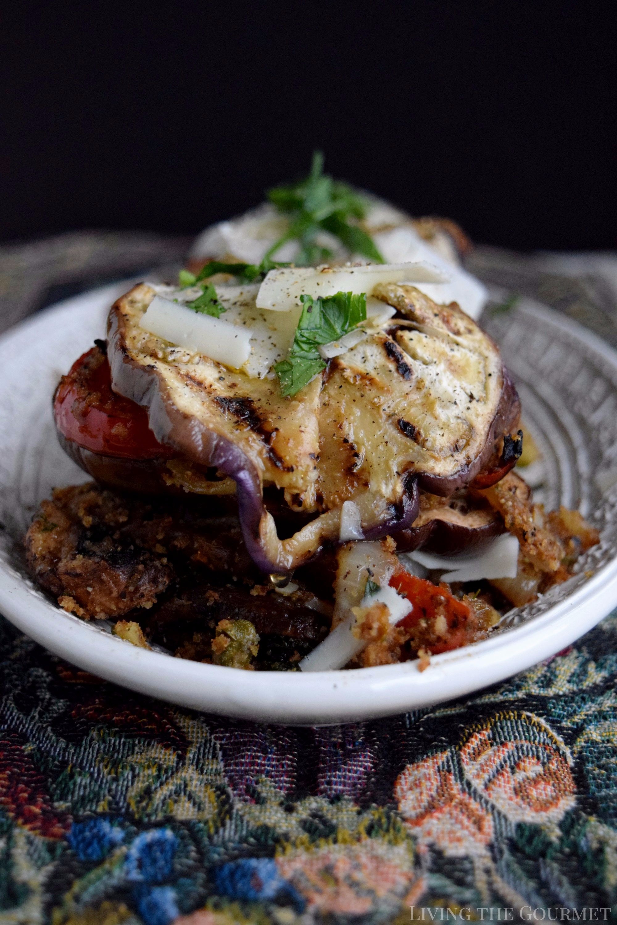 Living the Gourmet: The flavors of the Old World Mediterranean get a modern twist with these elegant Eggplant Stacks!