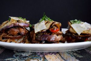 Living the Gourmet: The flavors of the Old World Mediterranean get a modern twist with these elegant Eggplant Stacks!