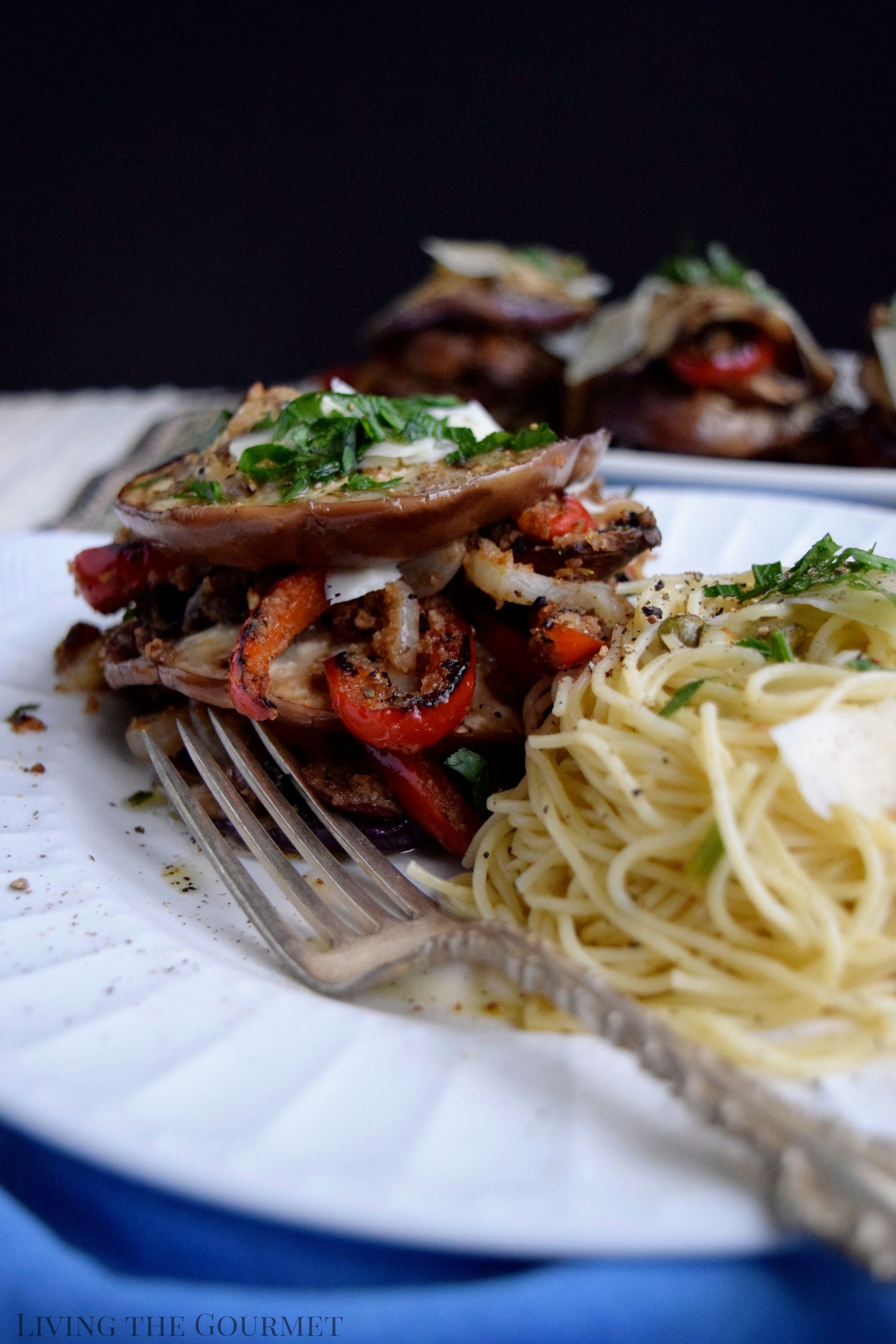 Living the Gourmet: The flavors of the Old World Mediterranean get a modern twist with these elegant Eggplant Stacks!