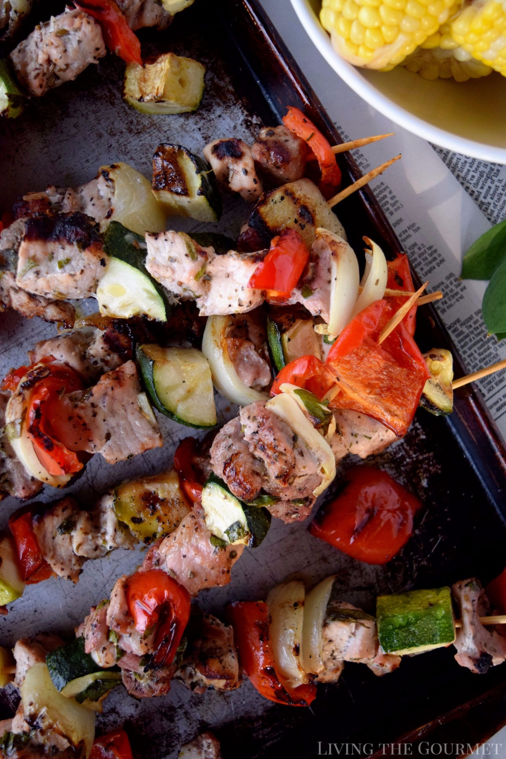 Pork and Veggie Kebabs - Living The Gourmet