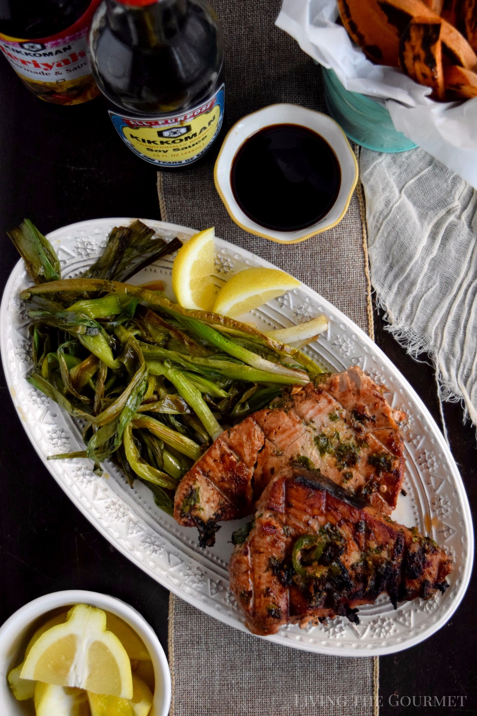 Living the Gourmet: The best dishes sometimes call for the simplest recipe. These Grilled Tuna Steaks are no exception to that. With just a handful of ingredients and a minimal amount of time, you'll have a delicious meal that can be enjoyed all year round. #KickinItWithKikkoman #ad