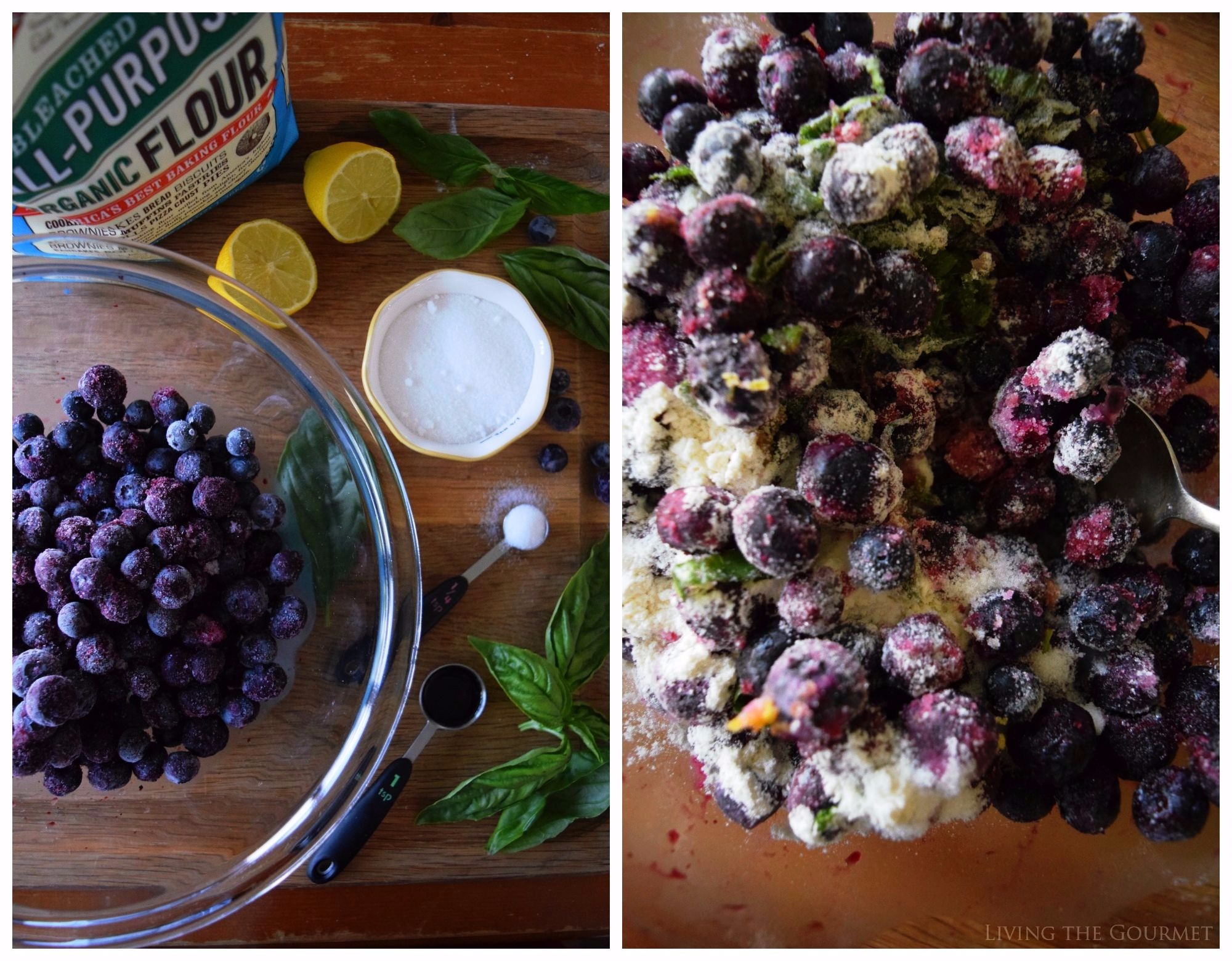 Living the Gourmet: Baked into a delicate, buttery crust, these Blueberry Basil Hand Pies are bursting with the flavors of the summer.