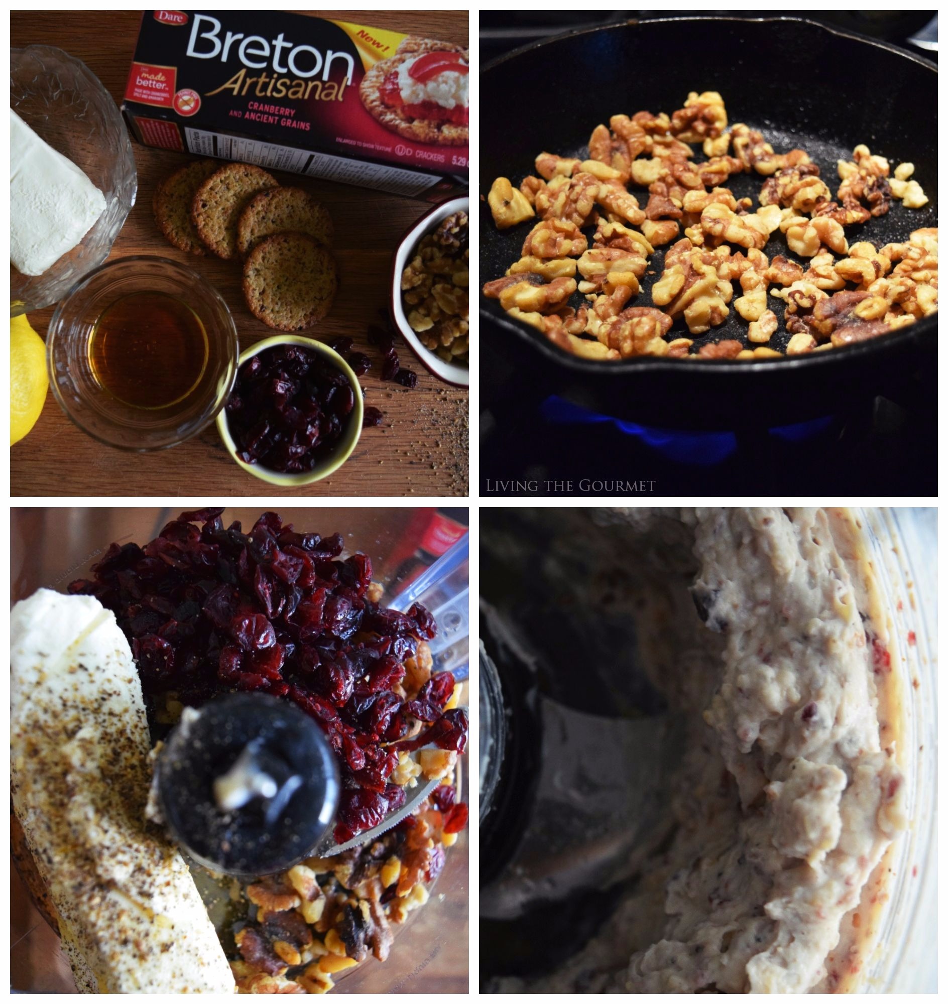 Living the Gourmet: This Cranberry, Walnut and Honey Spread is a perfect send off to summer. It is a light, delicious spread that evokes the flavors of the Fall season. #BetterWithBreton #ad