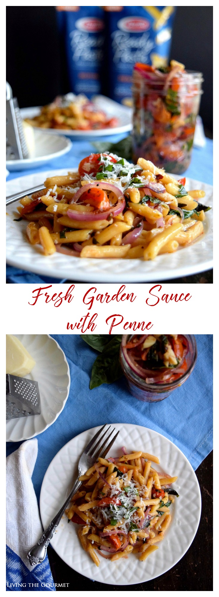 Make the most of the end of season harvest with this Fresh Garden Sauce served along side Barilla Ready Pasta for a simple, delicious meal. #ReadyPasta #ad