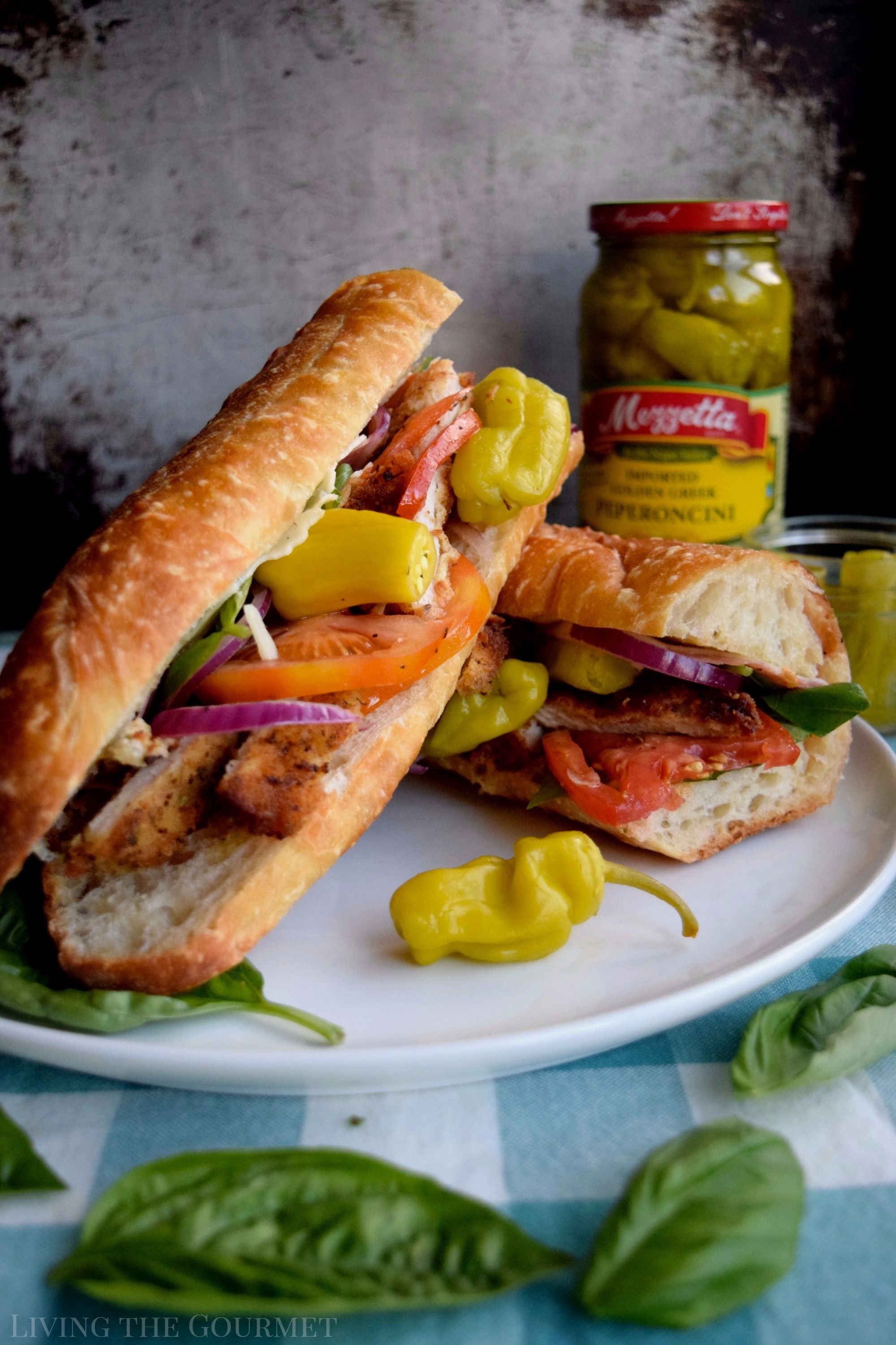 Living the Gourmet: Italian Peperoncini Sub Sandwiches are a delicious way to enjoy the mildly piquant, fruity flavor of Mezzetta Peperoncini | #DontForgettaMezzetta #Mezzetta
