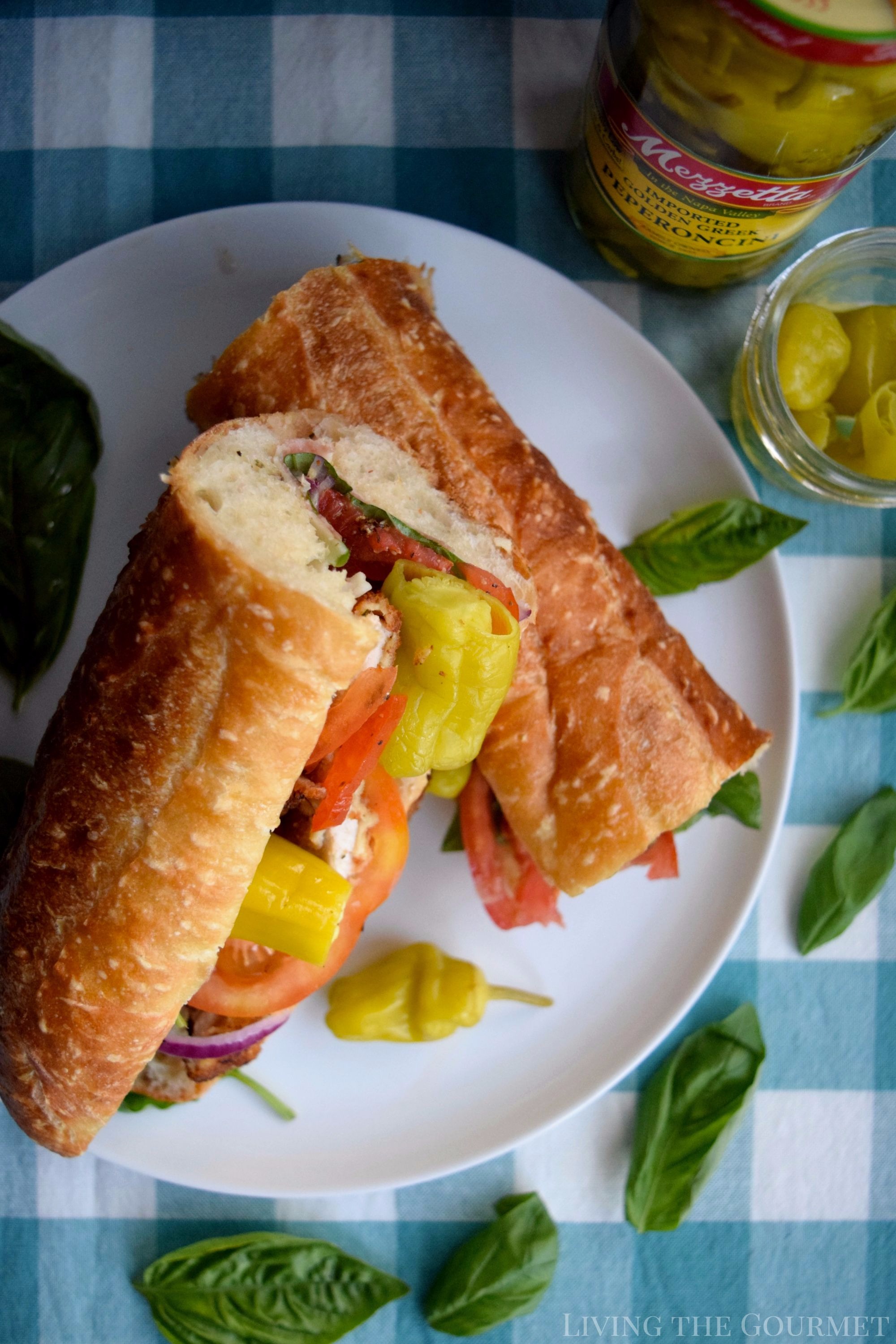 Living the Gourmet: Italian Peperoncini Sub Sandwiches are a delicious way to enjoy the mildly piquant, fruity flavor of Mezzetta Peperoncini | #DontForgettaMezzetta #Mezzetta