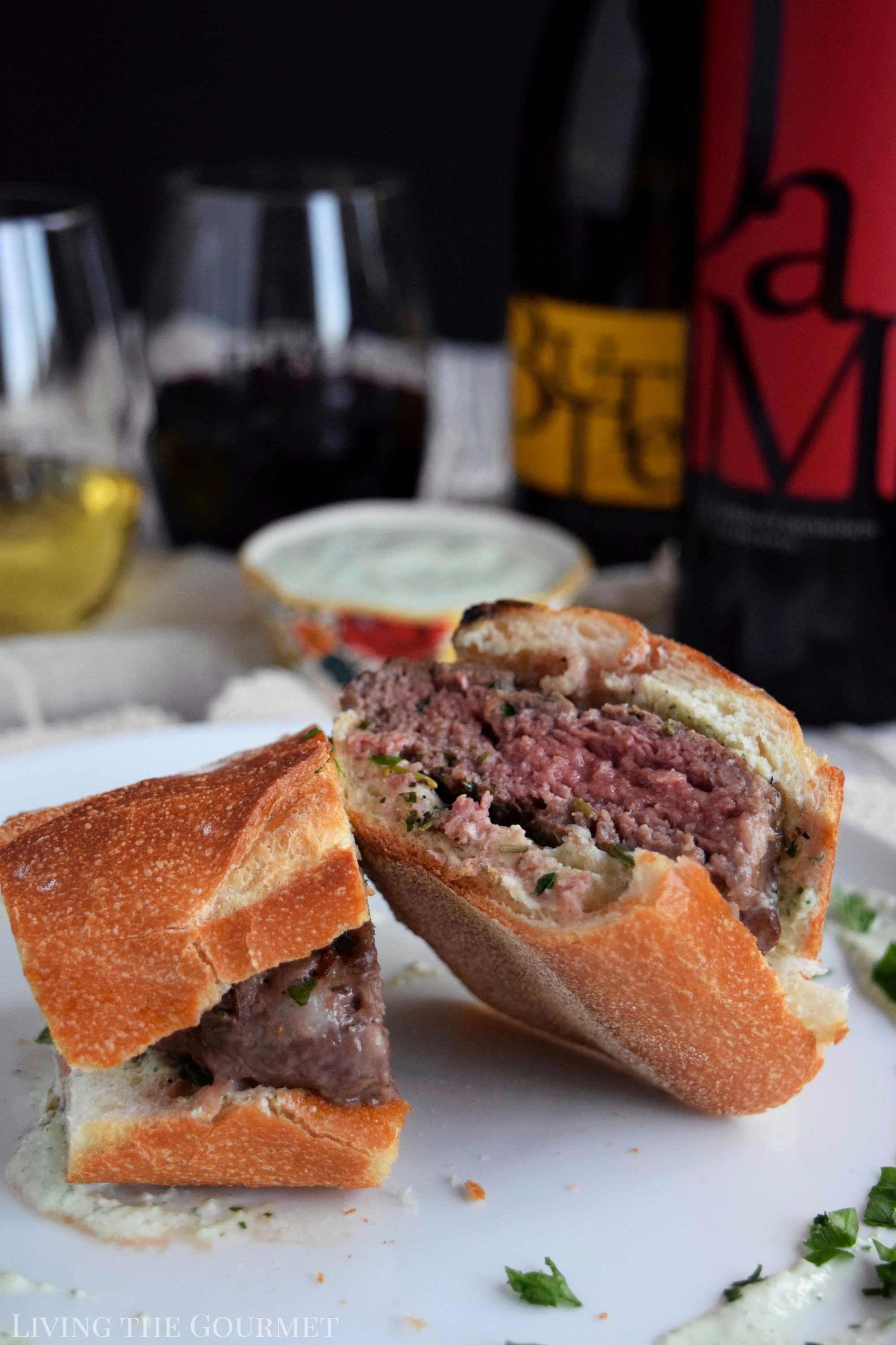 Living the Gourmet: Give summer a proper send off with these juicy Lamb Burgers paired alongside a glass of JaM Cellars | #JaMwinetime #ad