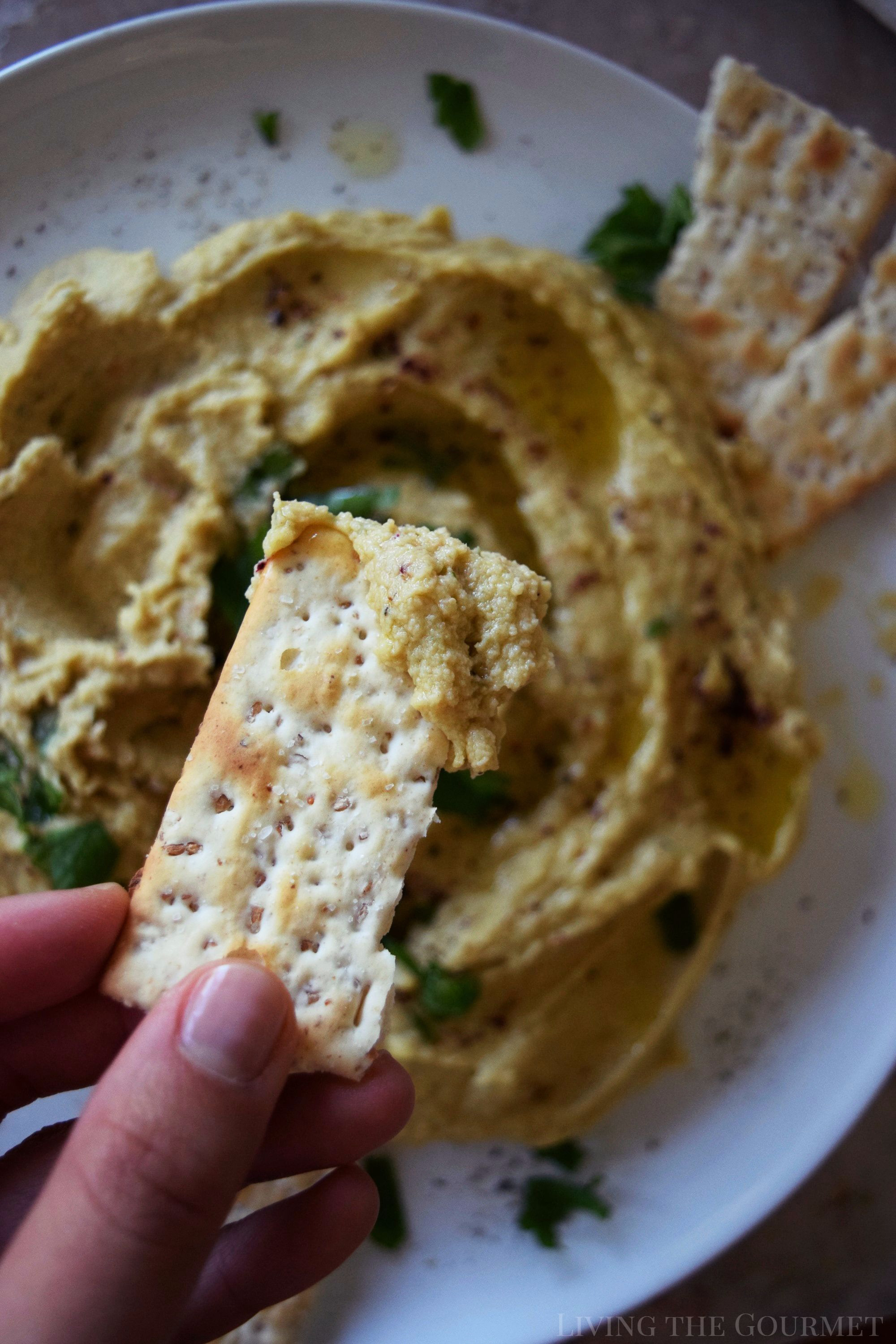 Living the Gourmet: Hummus is one of the healthiest and easiest recipes you can make. This Spicy Hummus is only a handful of ingredients away!