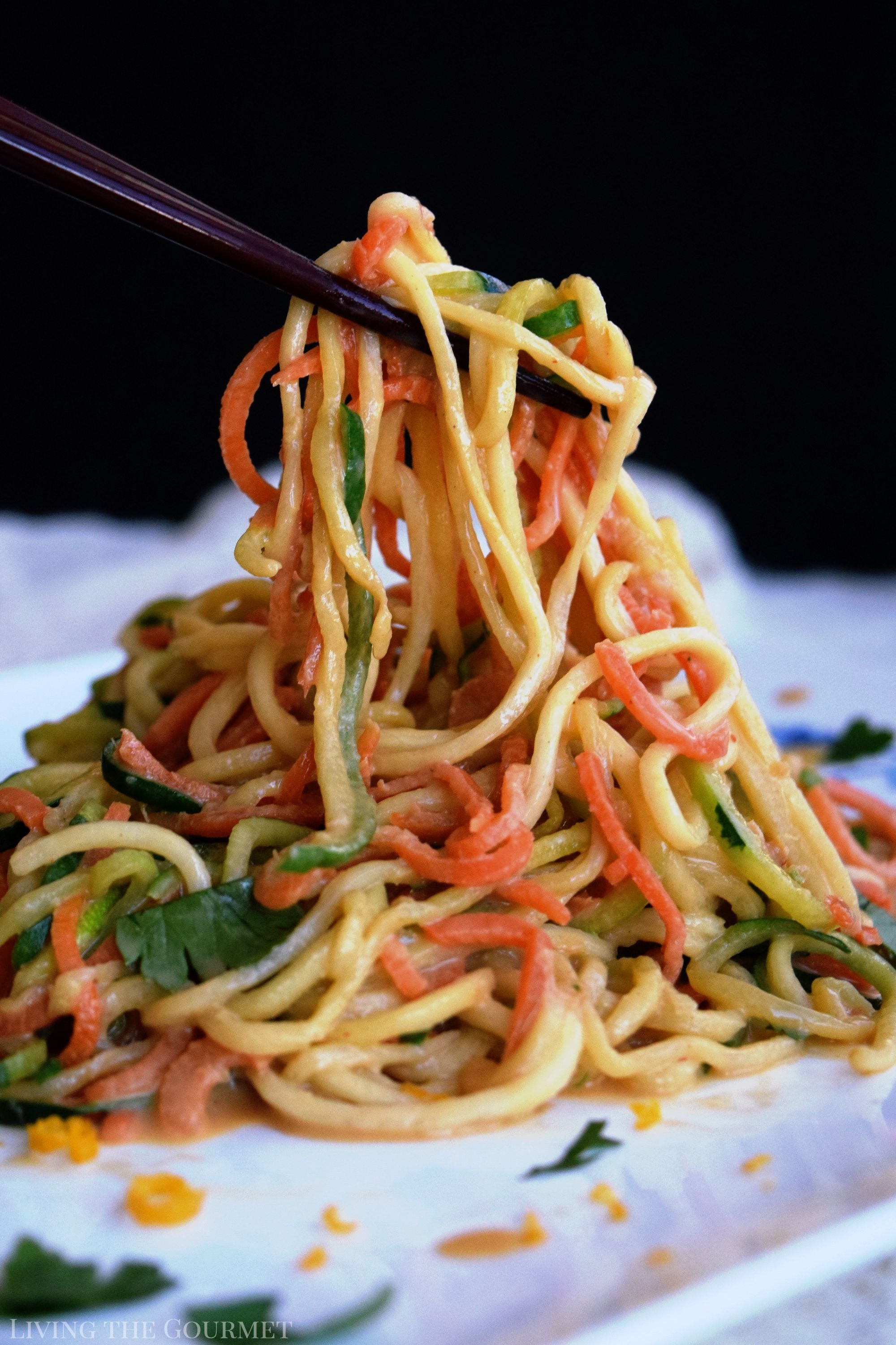 Zucchini Noodles with Sesame-Peanut Sauce