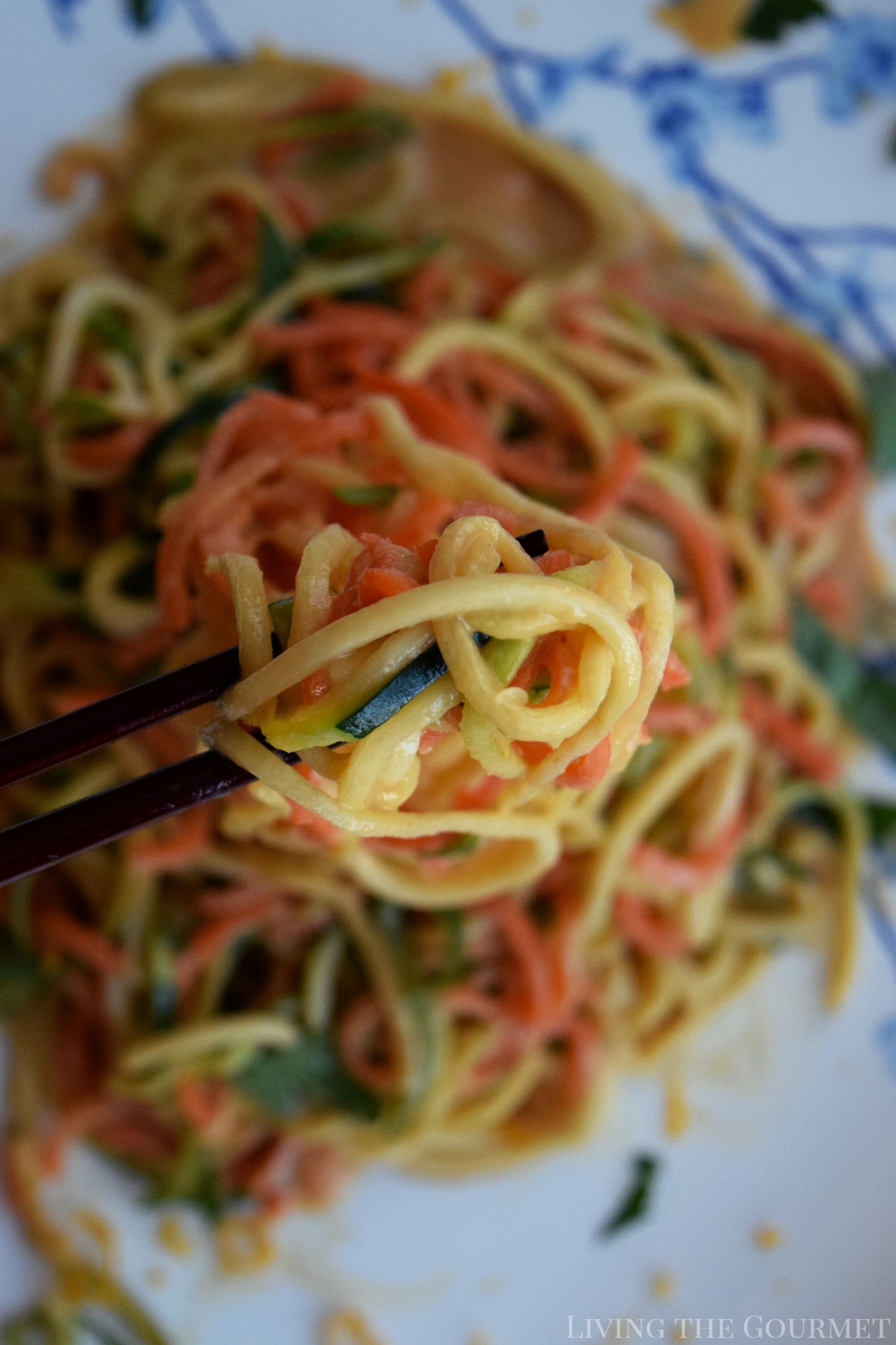 Sesame Peanut Zoodles - Living The Gourmet