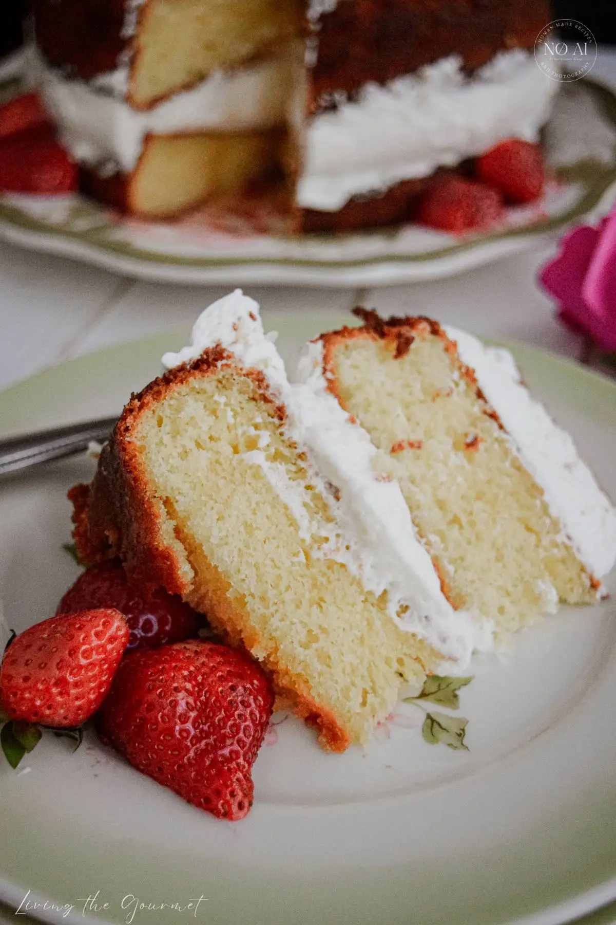 Butter Cake with Citrus Rum Syrup and White Chocolate Mascarpone Frosting