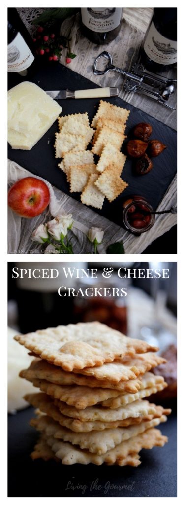 Spiced Wine and Cheese Crackers - Living The Gourmet