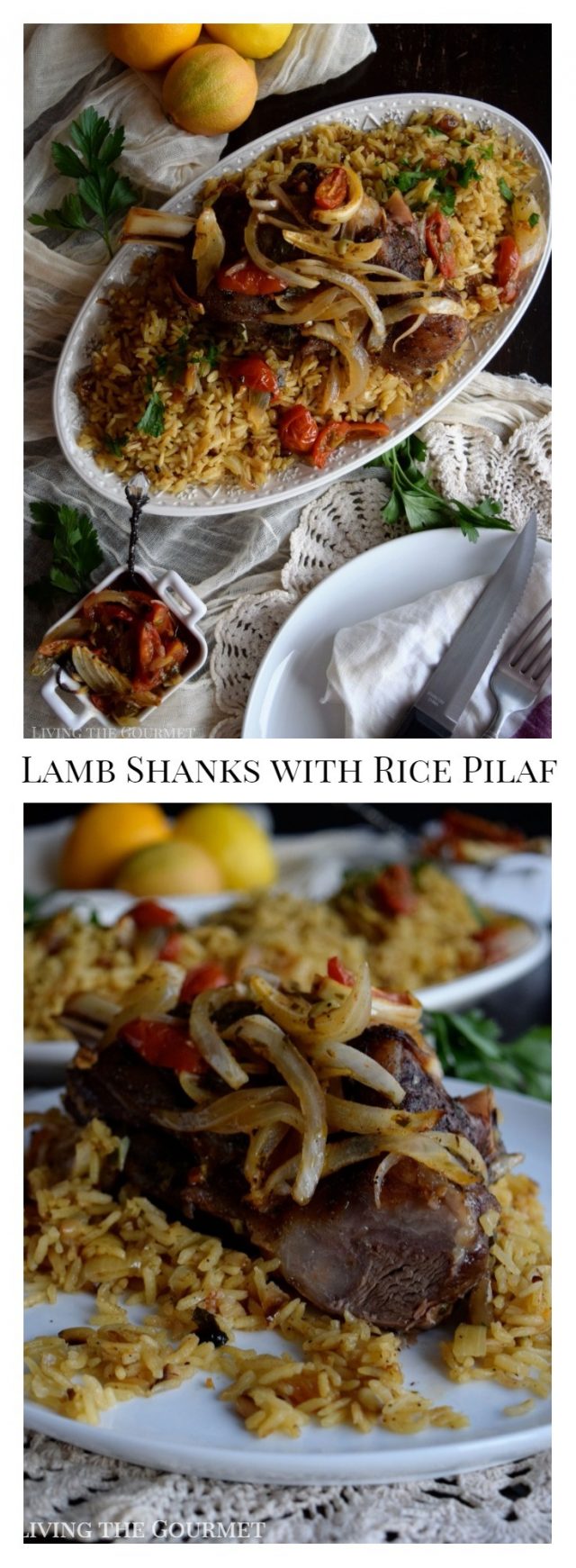 Lamb Shanks with Rice Pilaf Living The Gourmet