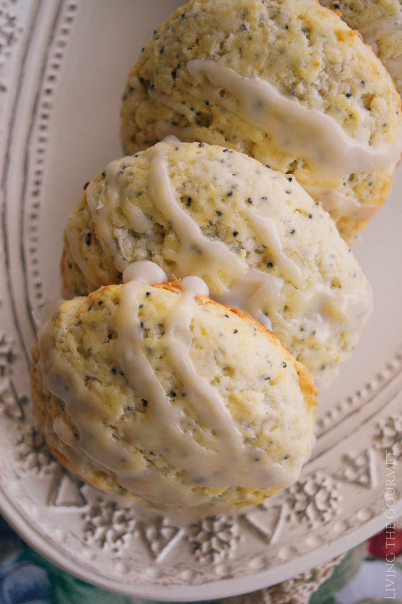 Lemon Poppy Seed Scones - Living The Gourmet