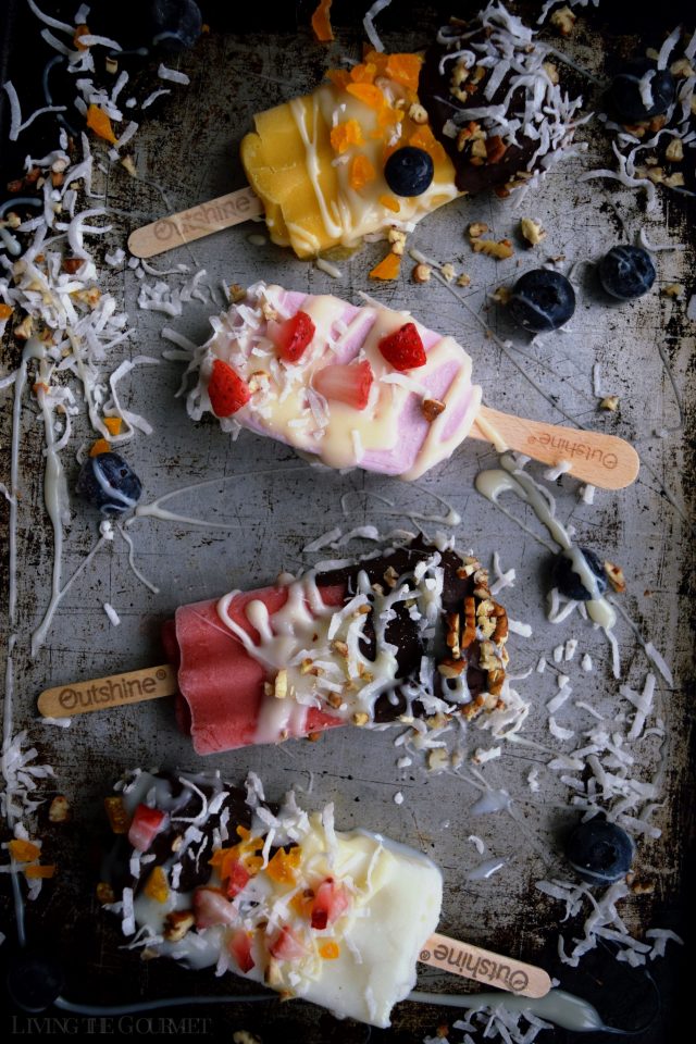 Dried Fruit & Nut Dipped Frozen Fruit and Yogurt Bars Living The Gourmet