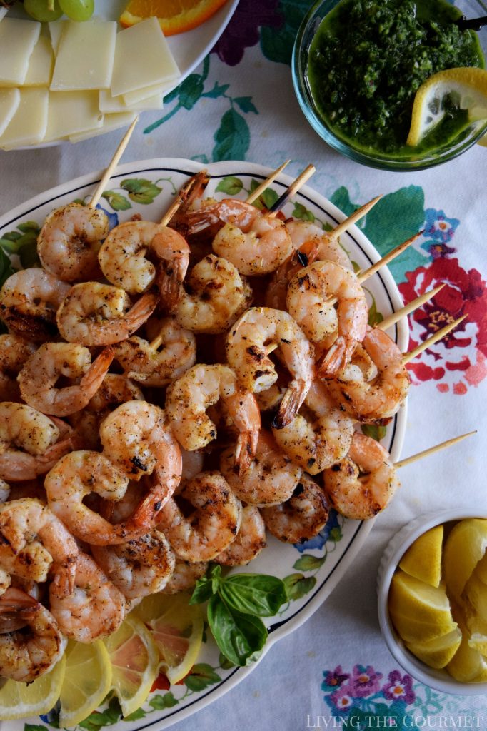 Grilled Shrimp and Gremolata paired with Ca' Maiol Wines Living The