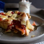Strawberry and Rhubarb Pies with Vegan Whipped Cream
