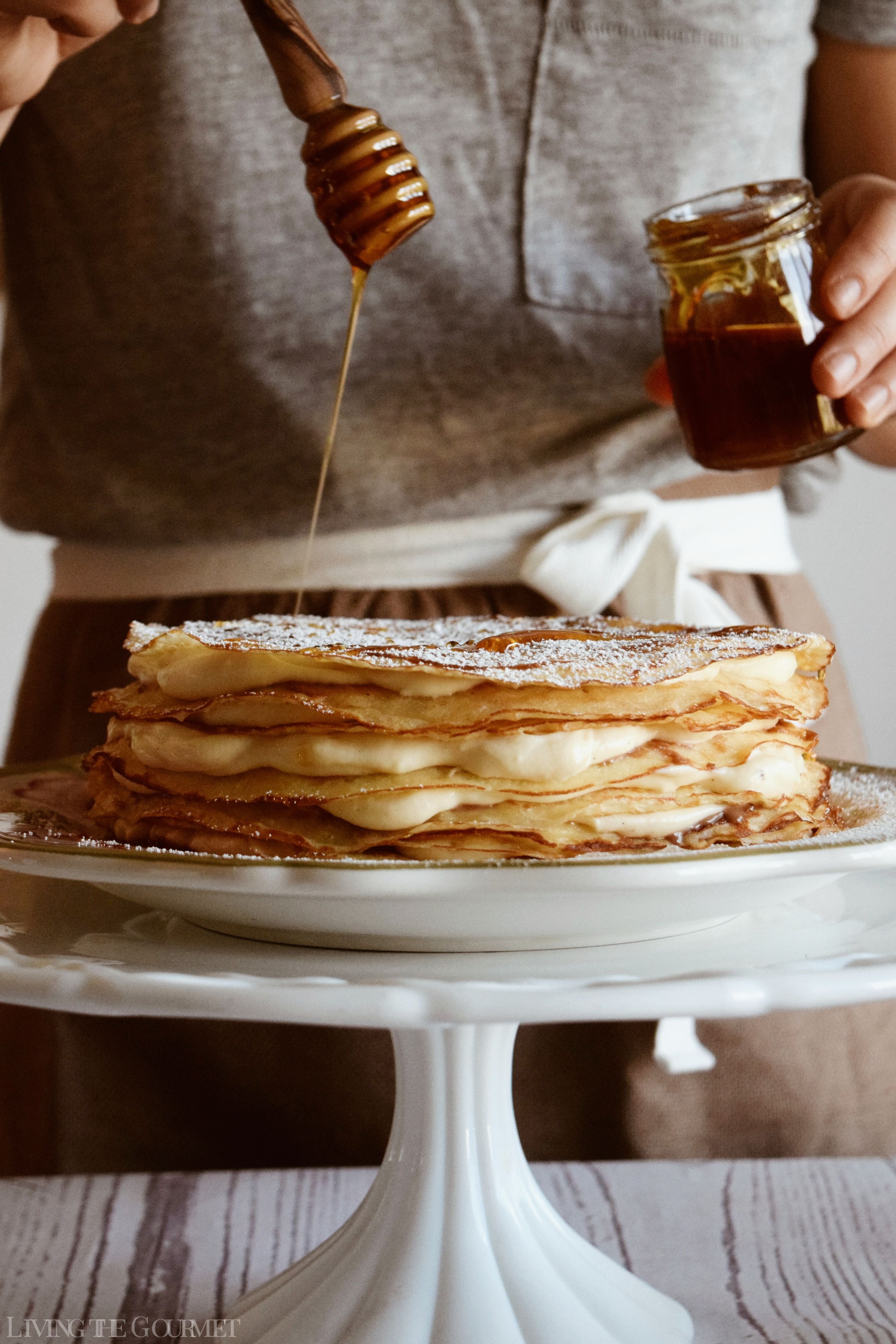 Recipe Mirror Glazed Chocolate, Hazelnut and Amaretto Crepe Cake | Bauli UK