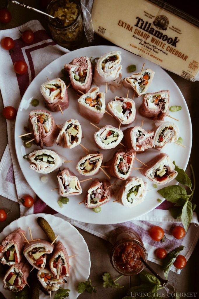 Meat and Cheese RollUps Living The Gourmet
