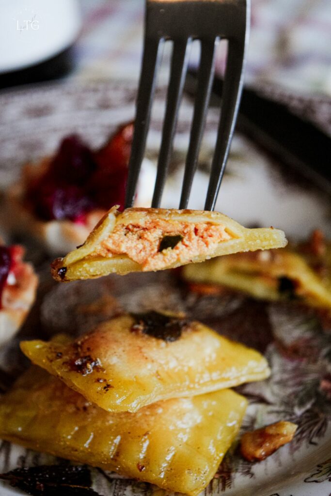 Pumpkin Ravioli with Orange & Sage Sauce
