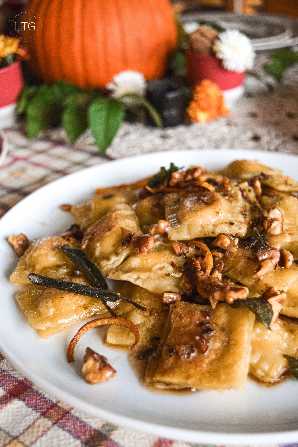 Pumpkin Ravioli with Orange & Sage Sauce
