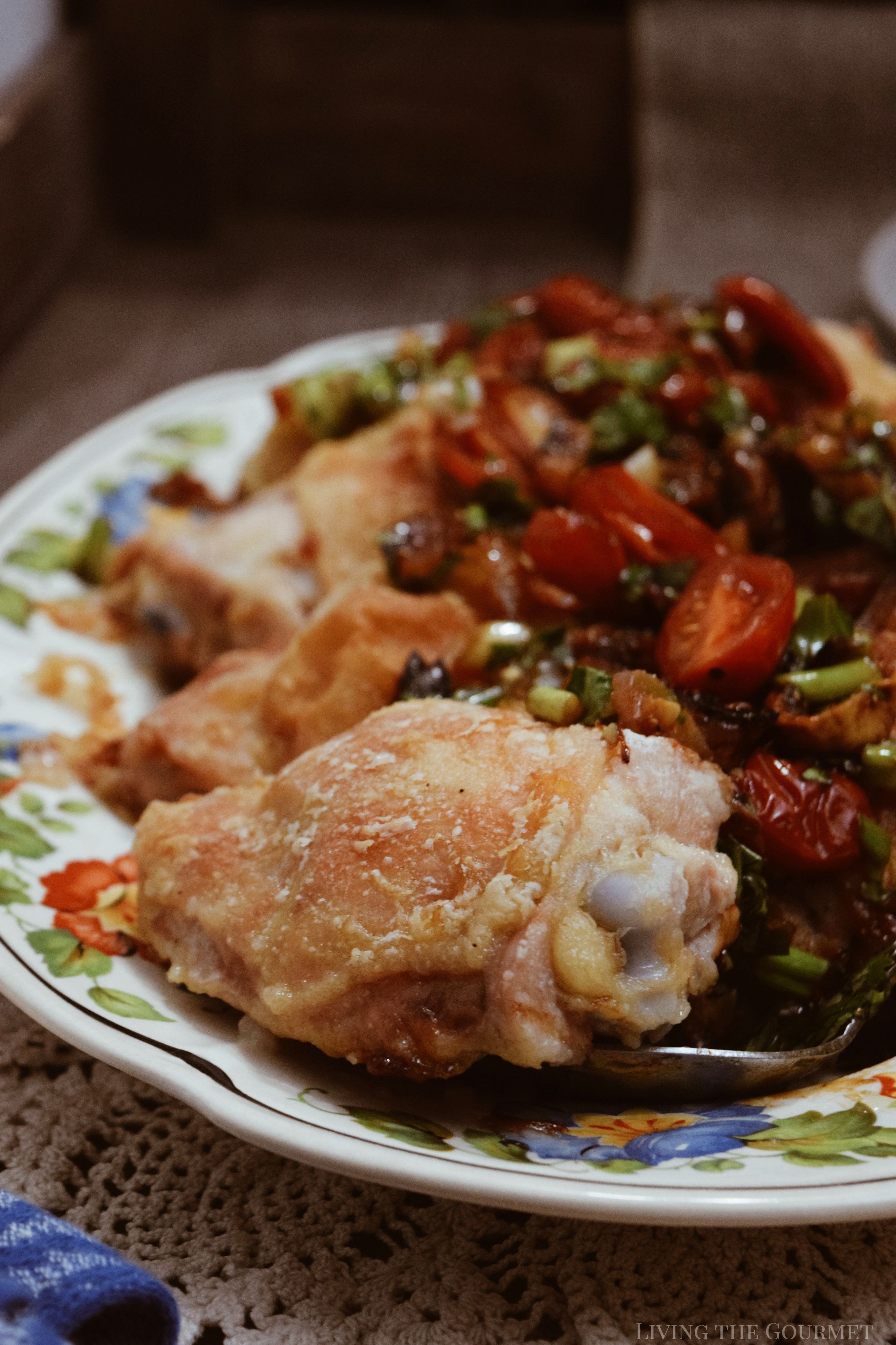 Fig and Apricot Chicken Thighs - Living The Gourmet
