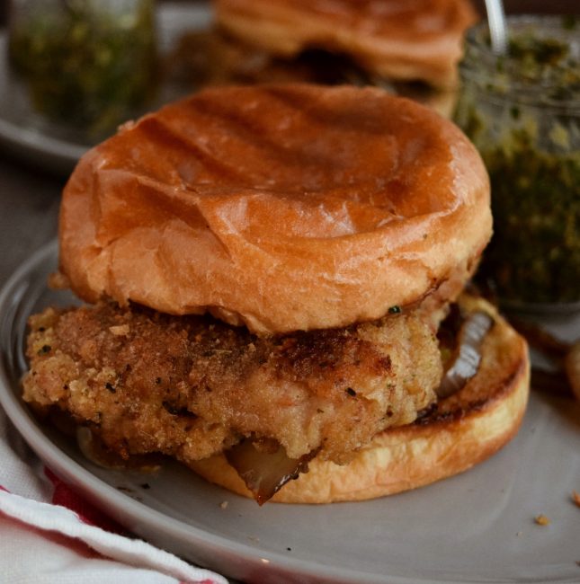 Italian Chicken Cutlet Sandwiches with Gremolata - Living The Gourmet