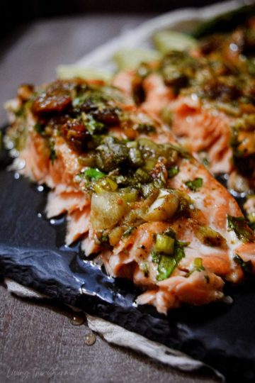 Fig & Herb Marinated Salmon - Living The Gourmet