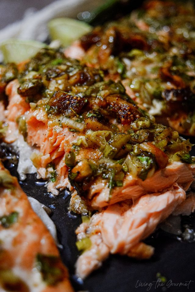 Fig & Herb Marinated Salmon - Living The Gourmet