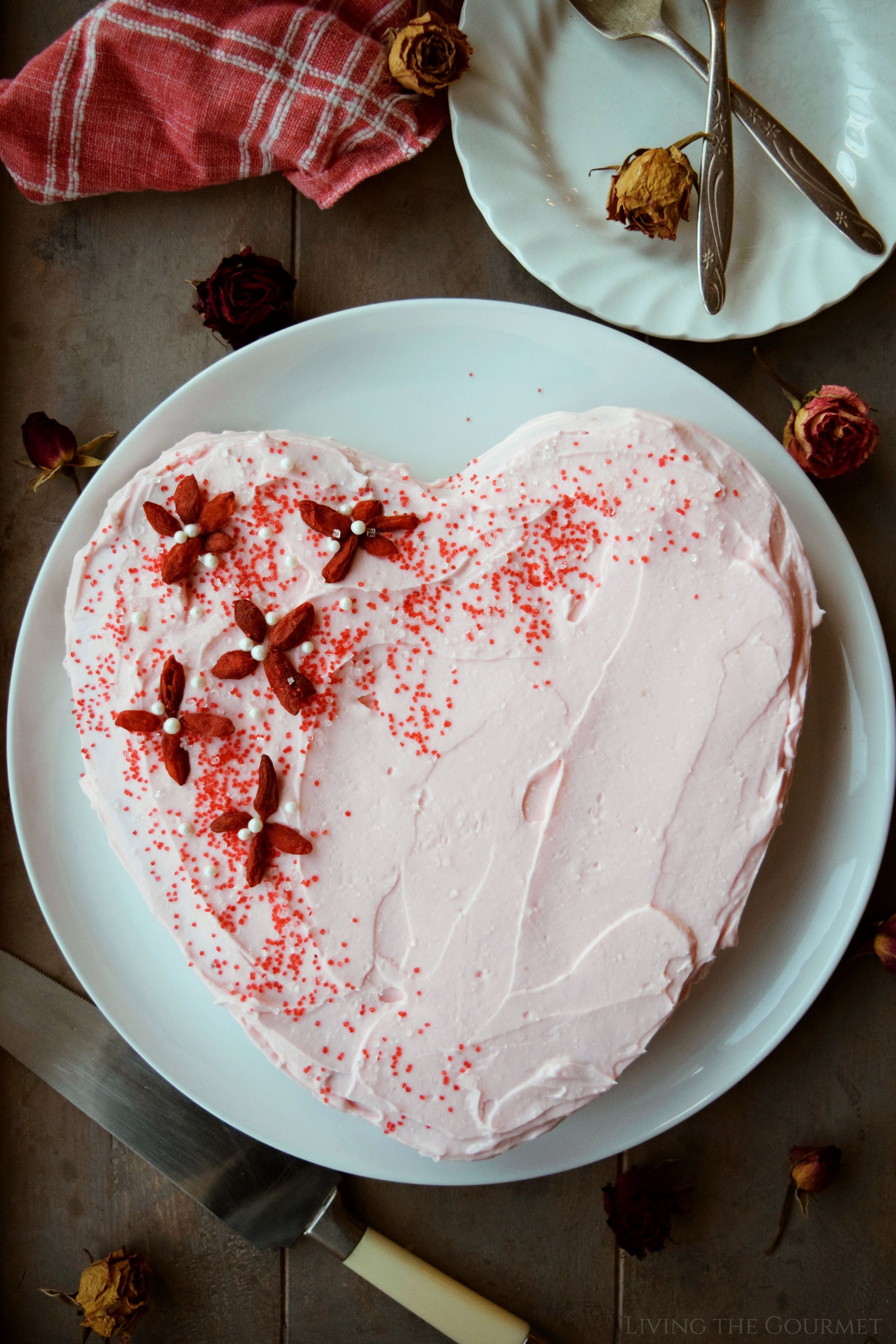 Vanilla Heart Cake (Low-Carb, Gluten-Free) - Living The Gourmet