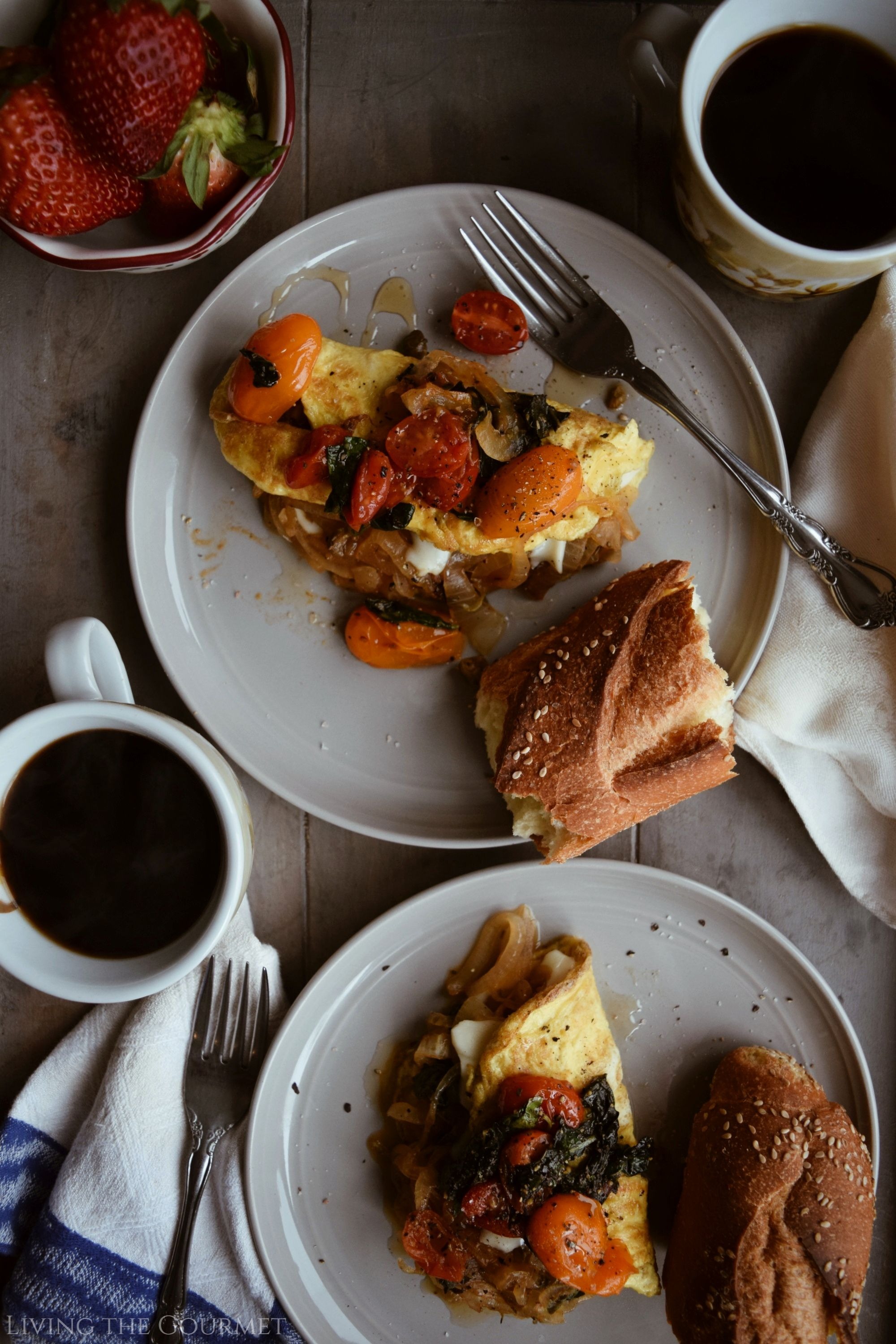 Italian Style Breakfast Omelette - Living The Gourmet