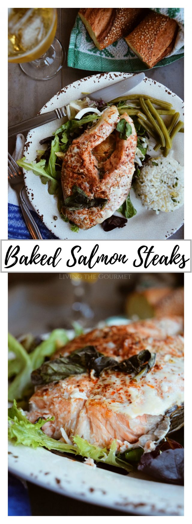 Baked Salmon Steaks - Living The Gourmet