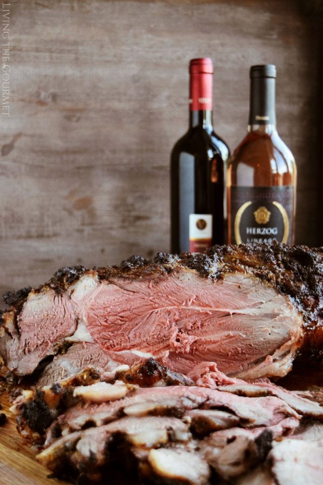 Roasted Bonein Leg of Lamb featuring Herzog Wines Living The Gourmet