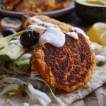 Homemade Falafel with Pita and Yogurt Tzatziki