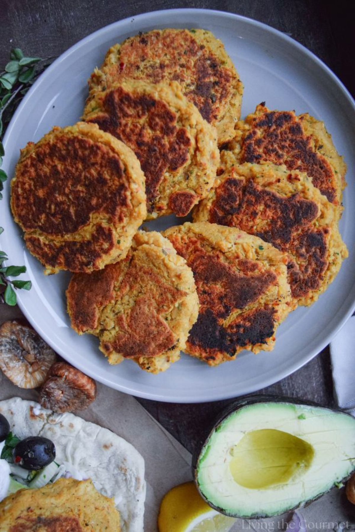 Homemade Falafel with Pita and Yogurt Tzatziki