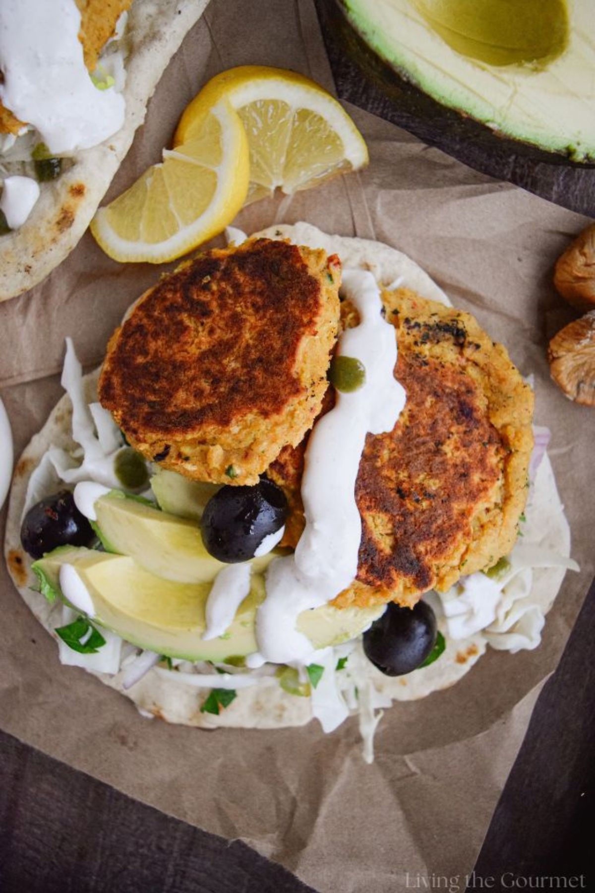 Homemade Falafel with Pita and Yogurt Tzatziki